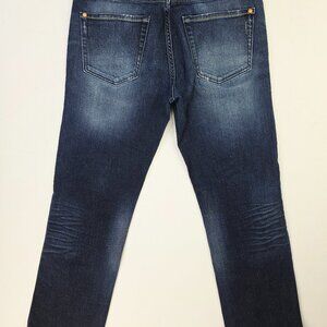 Hugo Boss Size 32X29 Men Kansas Stretch Regular Fit Blue 5 Pocket Logo Tag Jeans